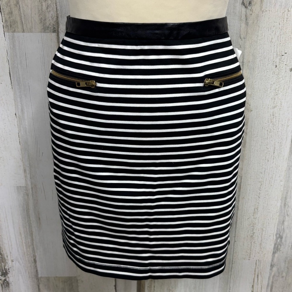 Sanctuary Black and White Striped Skirt‎
